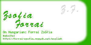 zsofia forrai business card