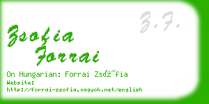 zsofia forrai business card